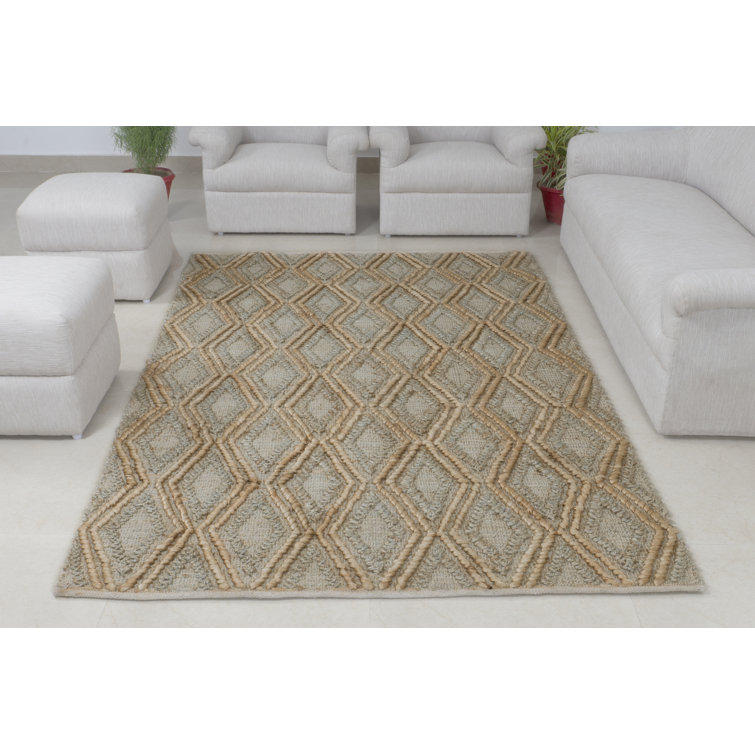 Tufty Home Hand Woven Jute Rug Natural/Grey Wayfair